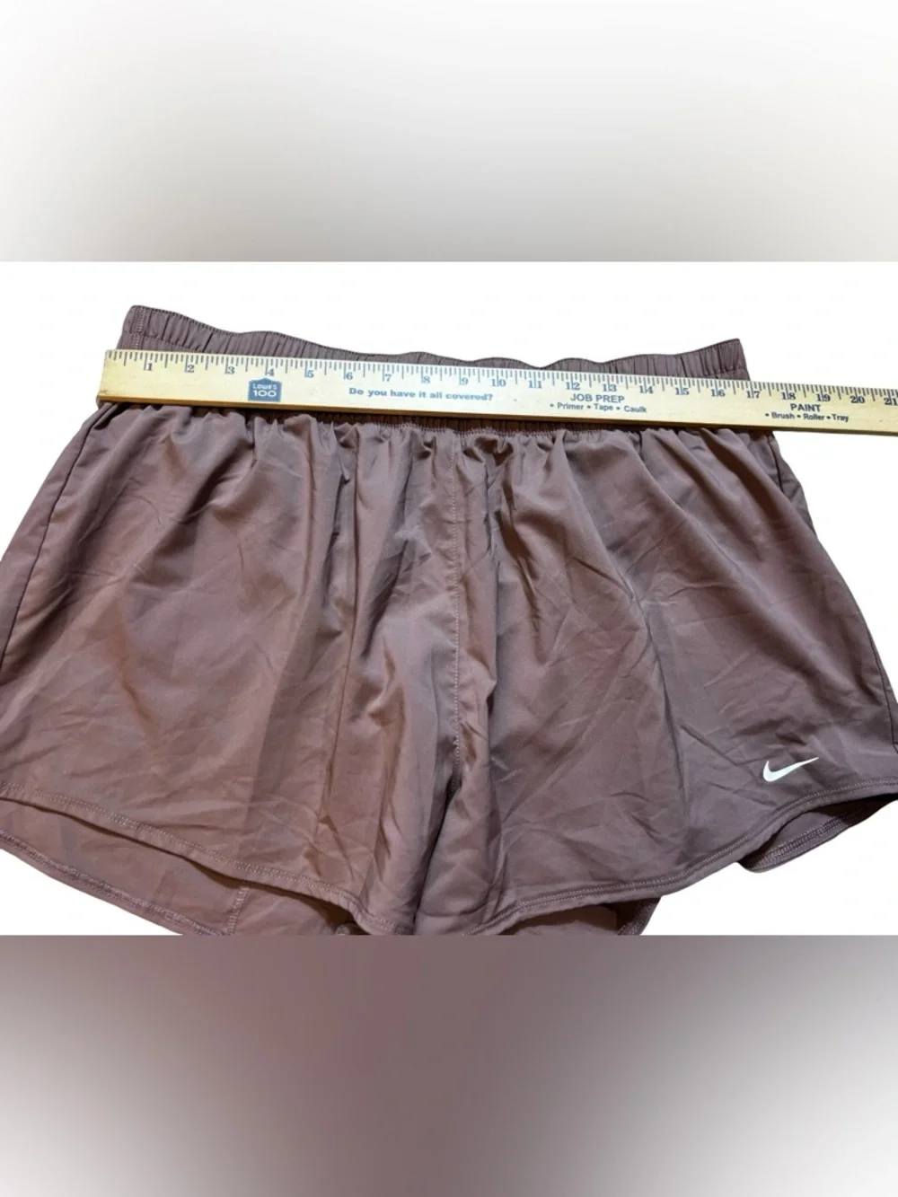Nike Dri-FIT Running Shorts brief lining Women XL DX6014-208 Mauve Pink Training